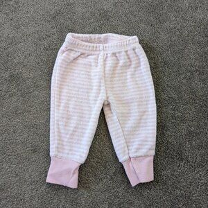 Carter's Baby Girl French Terry Jogger Pants Striped Pink White 3 Months Cotton